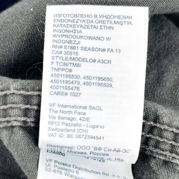 The North Face Gray Casual Hike Pants Roll Tab Style A3CR, Size 2, Gorpcore - Picture 12 of 12